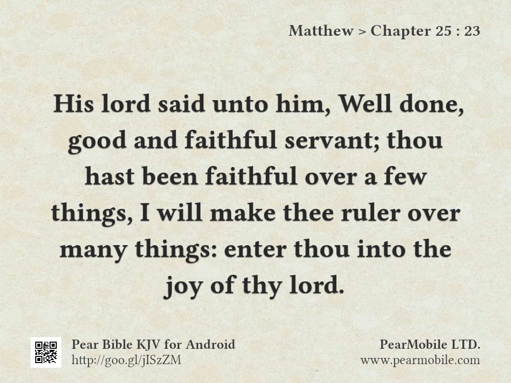 Matthew, Chapter 25:23